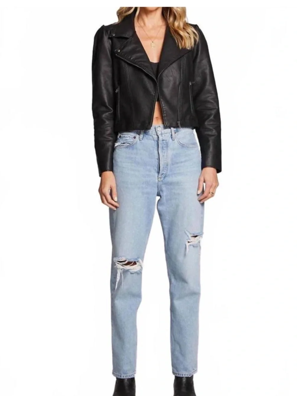 SALTWATER LUXE merrita jacket in black leather